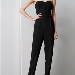 ADELYN RAE STRAPLESS BLACK JUMPSUIT - SIZE SMALL